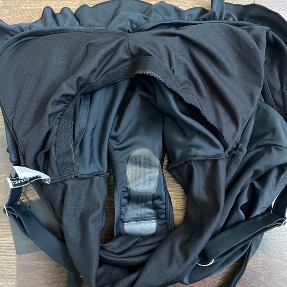 NWT DixPerfect Hermosa Swimsuit Size Large Black Ruffle Wrap Tie One Piece - Picture 12 of 12